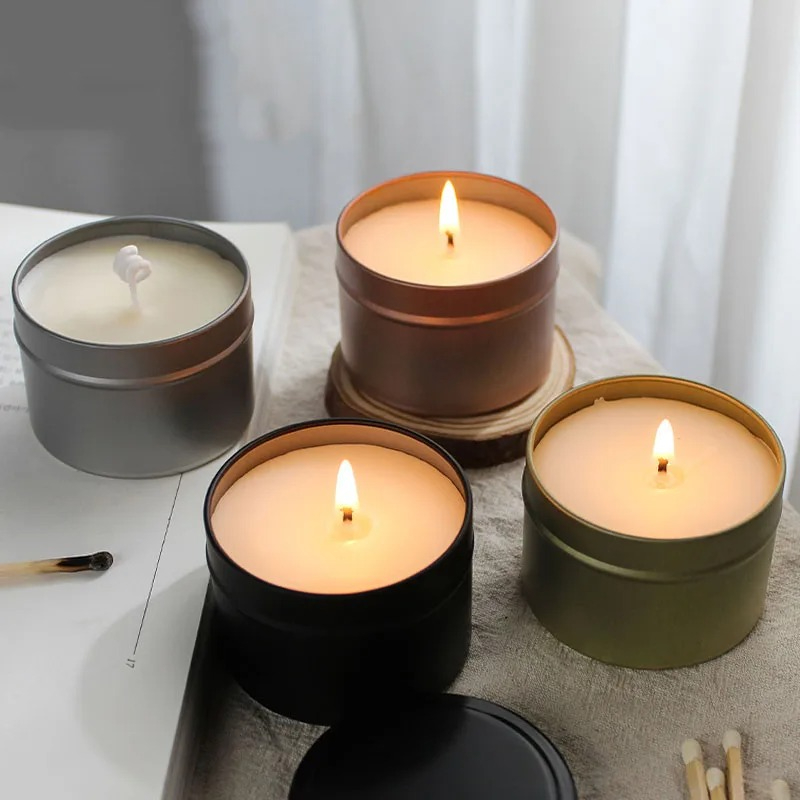 Round Aluminum Candle Tins wit - Candle Making Jars With Lids ulasan dan harga