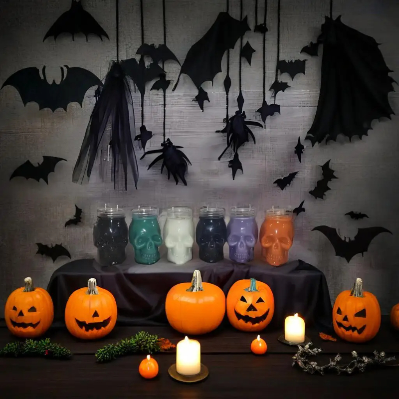 6 Pack Halloween Transparent S - Candle Making Jars With Lids ulasan dan harga