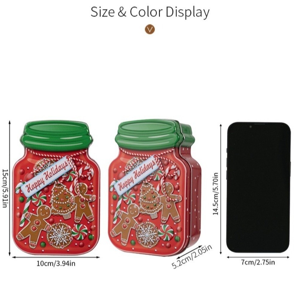 Portable Metal Christmas Tin B - Tin Container Lid ulasan dan harga