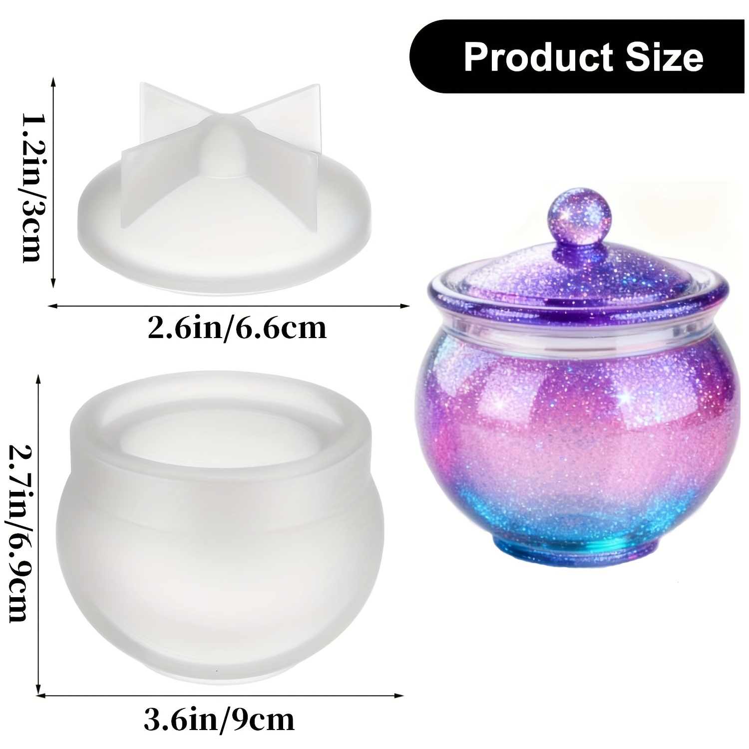 1 set of round resin can molds - Candle Making Jug ulasan dan harga